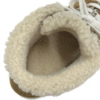 Hermes Daydream Sneakers Shoes Suede Shearling Brown Silver High Cut — view 7