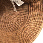 Celine Triomphe Crochet Bucket Hat 2 A80 T384 D Camel Beige Cashmere — view 8