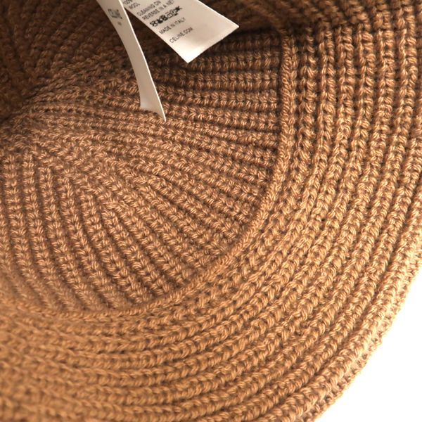Celine Triomphe Crochet Bucket Hat 2 A80 T384 D Camel Beige Cashmere — view 8
