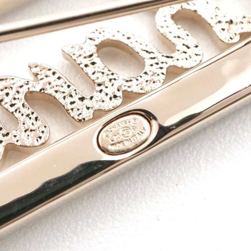 Chanel Brooch Corsage Gold Logo Rhinestone — view 6