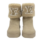 Louis Vuitton Snowdrop Line Monogram Boots Short Mouton Folded — view 2