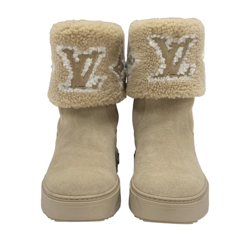 Louis Vuitton Snowdrop Line Monogram Boots Short Mouton Folded — view 2