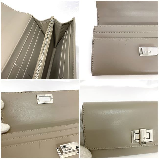 Fendi Foldable Long Wallet Gray Peekaboo 8 M0377 — view 8