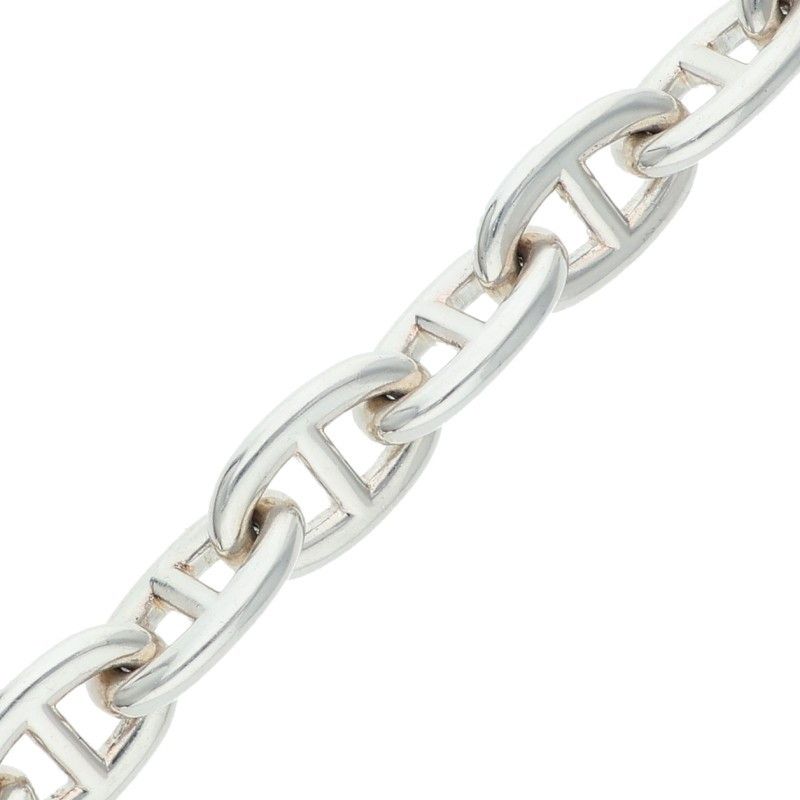 Hermes Chaine Dancre TGM Silver Bracelet 11 Link — view 6