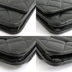 Chanel Quilted 2.55 Chain Wallet Aged Calfskin Antique Gold Hardware — view 7