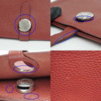 Hermes Dogon GM Rouge Ash Silver Hardware Togo E-engraved Leather Long — view 8