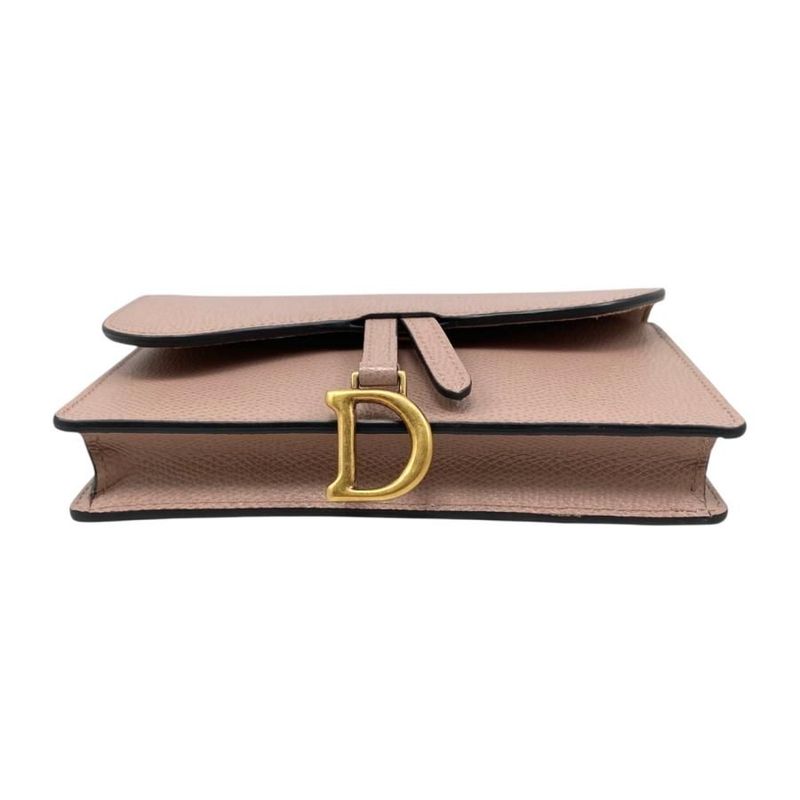 Christian Dior Waist Bag Saddle Belt Pouch S5619 Cwvg-50 pu Logo Pink Beige — view 5