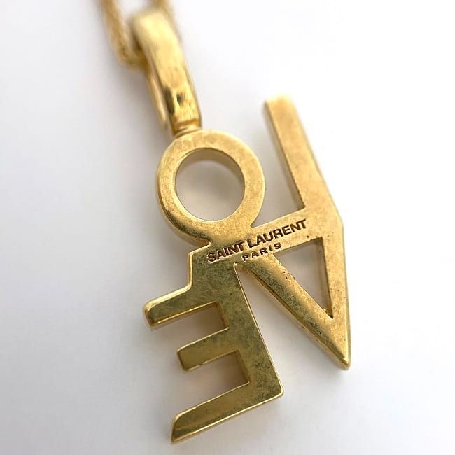 Saint Laurent Love Necklace Gold Y1500 — view 6