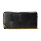 Bottega Veneta Long Wallet Leather Chain Nero — view 2