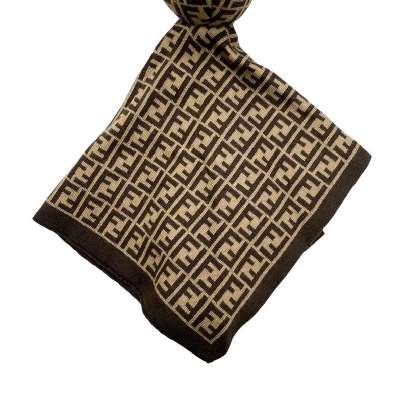 Fendi Kids Toy Doudou Bunny Rabbit FF Logo Brown — view 6