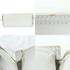 Loewe Tote Bag Crown Logo Stitch Leather Plastic White Studded Shopper — view 3