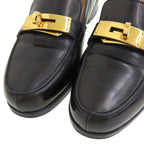 Hermes Vintage Kelly Box Calf Leather Loafers Moccasins Dress Shoes — view 3