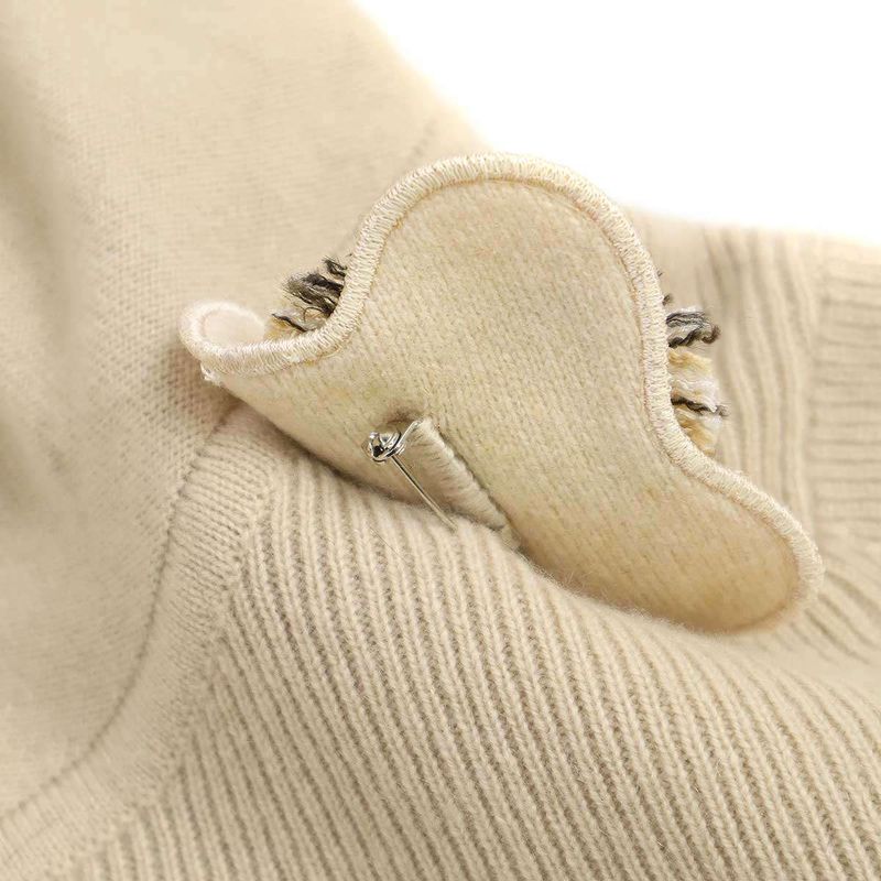 Chanel 2005 AW Camellia Corsage Cashmere Turtleneck Knit Sweater — view 8