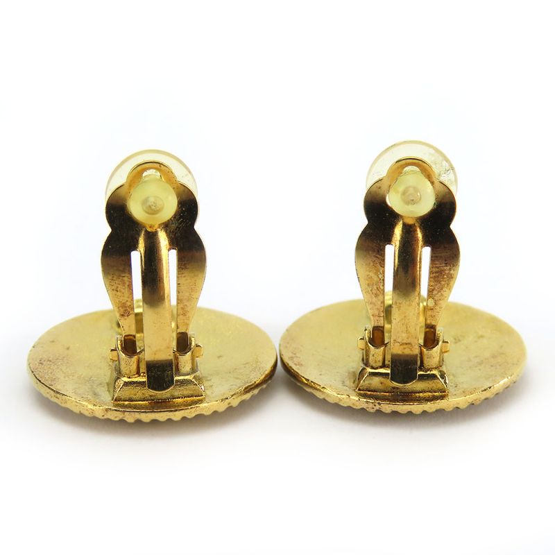 Chanel Earrings Metal Gold Accessories Plated Coco Mark — view 6