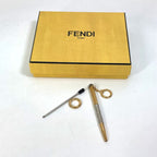 Fendi Earrings Scribble Pen Metal Silver — view 8