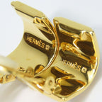 Hermes Earrings Emile Feather Pattern Metal Cloisonne Blue Multicolor Plated — view 5