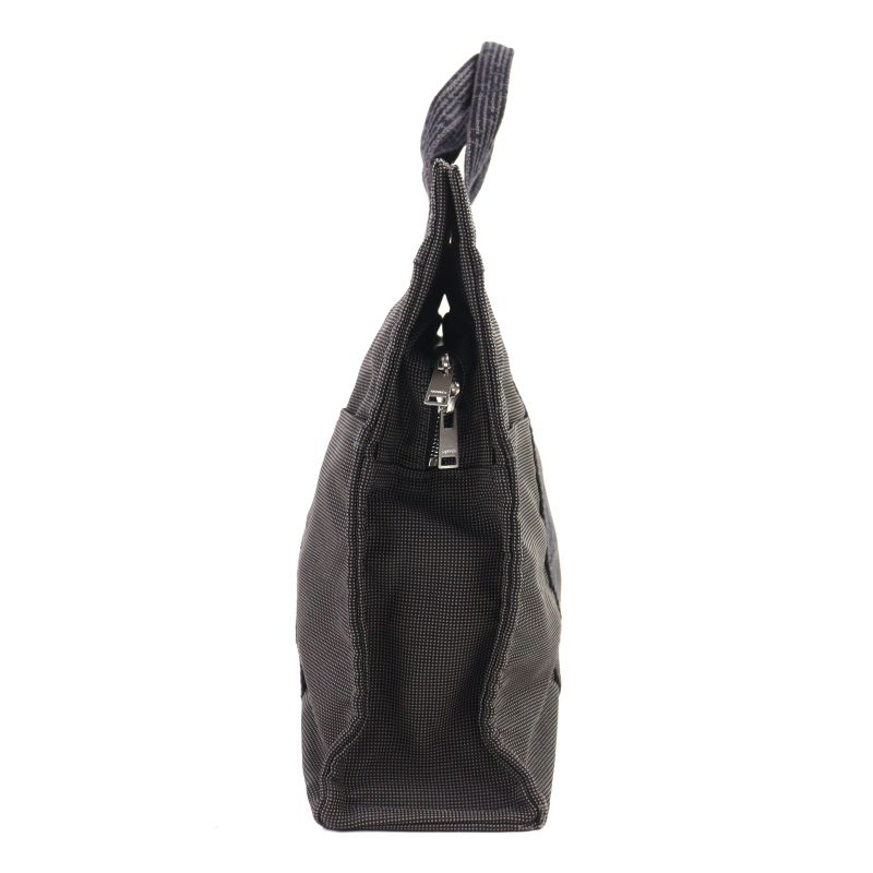 Hermes Her Line Herbag MM Silver Hardware Canvas Tote Bag With H Logo Serie Button — view 3