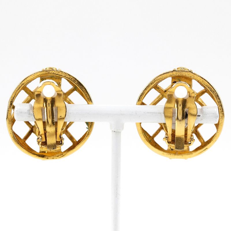 Chanel Logo Vintage Gold Plated 16.4 g Earrings — view 4