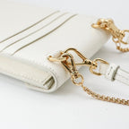 Prada Mobile Smartphone Accessories White Gold Saffiano Mini Bag Triangle Logo
