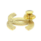 Chanel Brooch Pin Badge Accessories Coco Mark GP Rhinestone Gold 08 — view 7