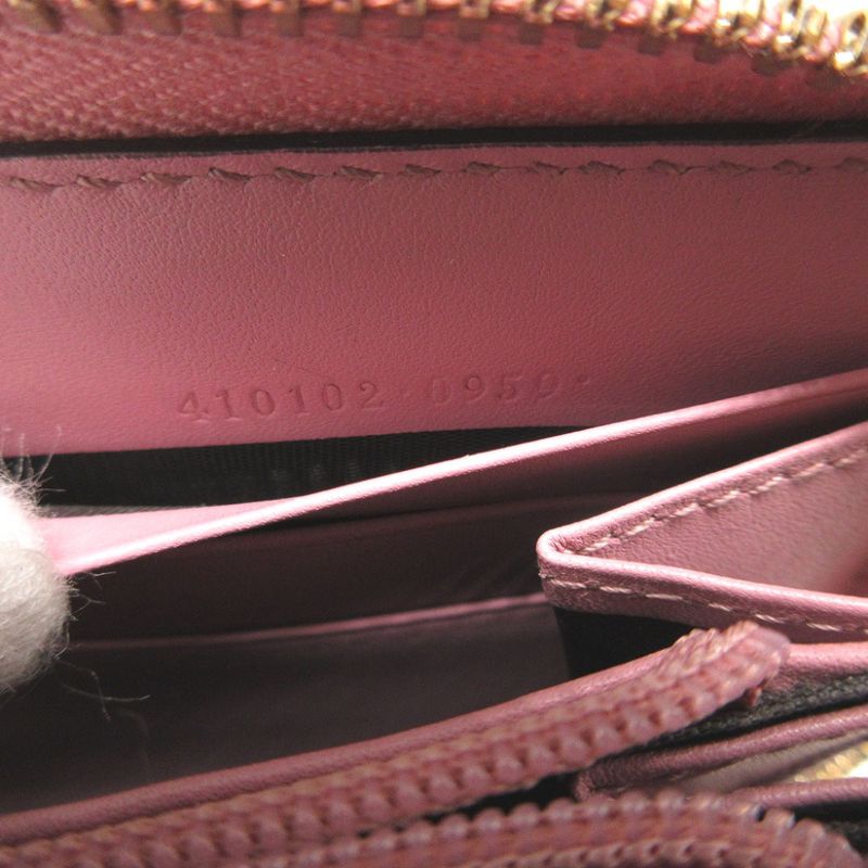 Gucci Leather Pink Round Zipper Long Wallet 1196 — view 5
