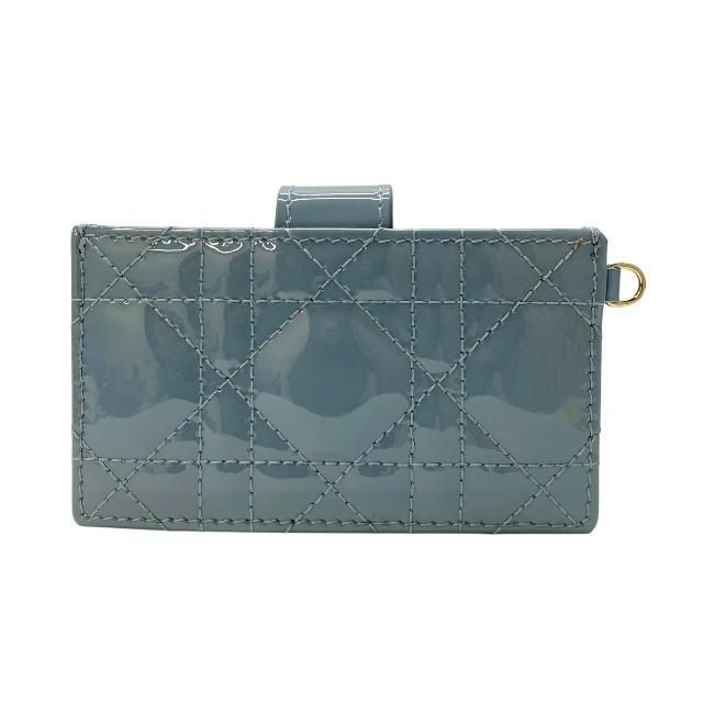 Christian Dior Lady Jasmine Card Case Cannage Holder Patent Calfskin — view 2