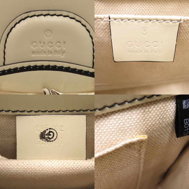 Gucci Emily Horsebit GG Canvas Leather White Shoulder Bag 0526 — view 7