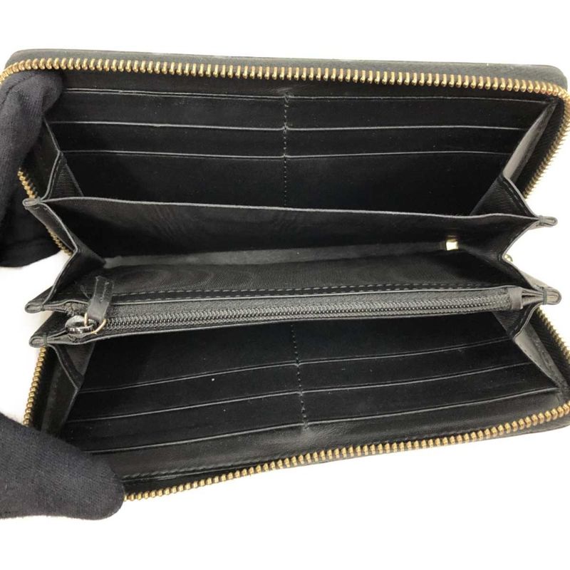 Gucci Round Zipper Long Wallet Sylvie Black — view 4
