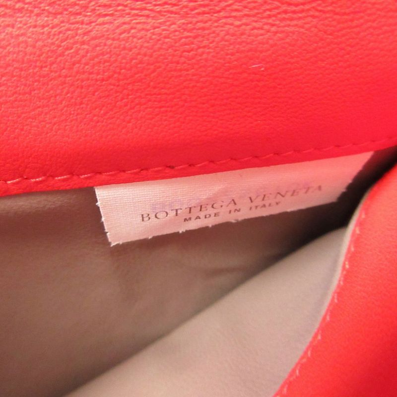 Bottega Veneta Intrecciato Leather Red Bifold Long Wallet 0337 — view 7