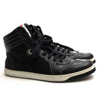 Gucci Shoes Sneakers High Cut Men Cotton Canvas Leather Black — view 2