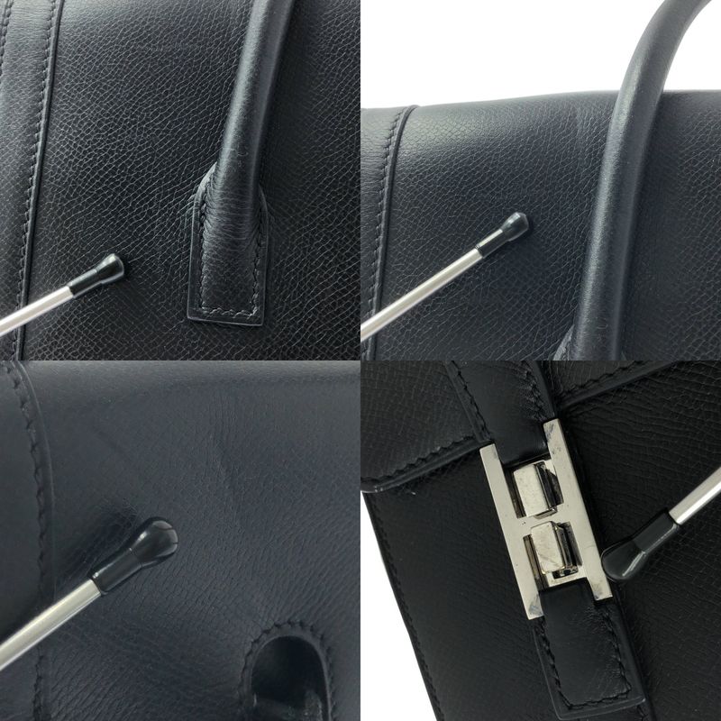 Hermes Drag 32 g Engraved Silver Hardware Handbag Black — view 8