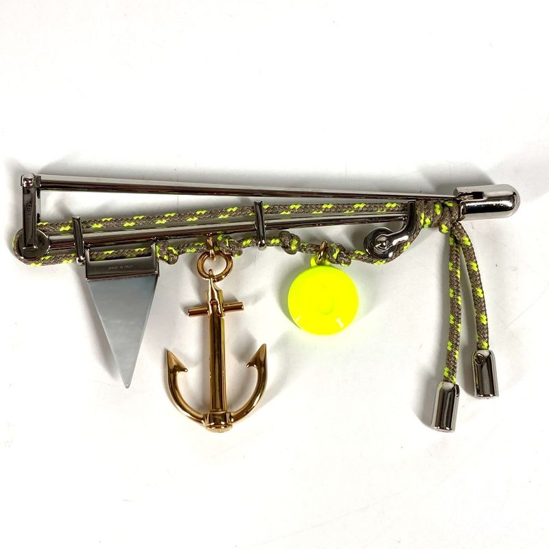 Louis Vuitton Brooch Rope Logo Metal Silver — view 6