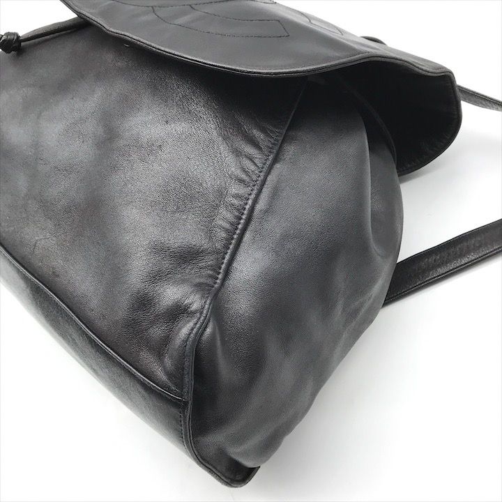 Chanel Jumbo CC Logo Mark Backpack Lambskin Black — view 5