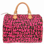 Louis Vuitton Speedy 30 Monogram Graffiti Fuchsia Handbag 1532 — view 2