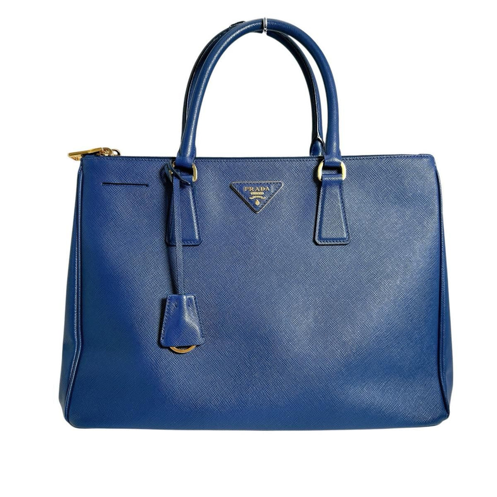 Prada 1 Ba786 Saffiano Shoulder Bag Galleria Handbag Blue — view 2