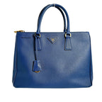 Prada 1 Ba786 Saffiano Shoulder Bag Galleria Handbag Blue — view 2