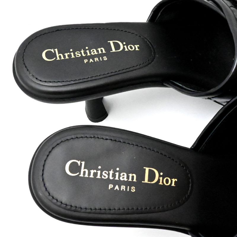 Christian Dior Size 24.5 Black Sandals — view 7