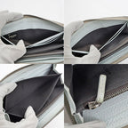 Fendi Round Zip Zipper Long Wallet Light Gray Blue 7 M0210 — view 7