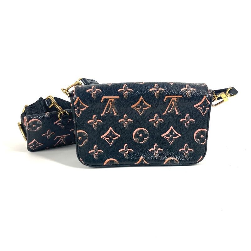 Louis Vuitton Shoulder Bag Mulatto Pochette Felicie Black — view 2