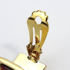 Hermes Earrings Emile Cloisonne Red Gold GP Plated Jewelry Accessories — view 4
