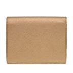 Prada 1 Mv204 Saffiano Leather Gold Fold Wallet 0933 — view 2