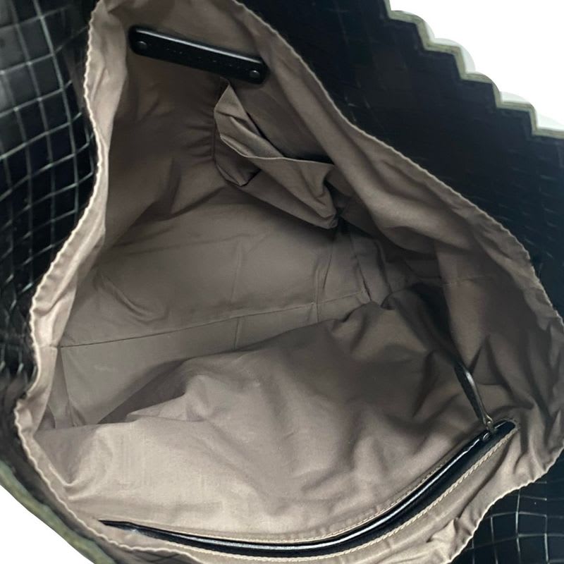 Bottega Veneta Intrecciato Leather Canvas Tote Bag Handbag — view 9