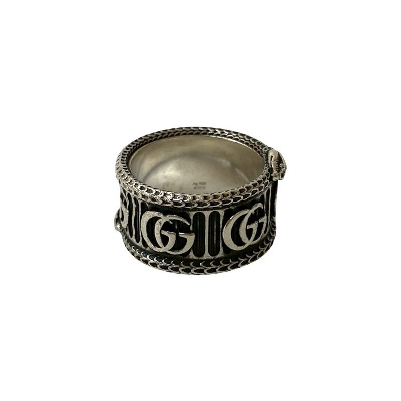 Gucci Double G Snake Ring Silver 925 No 22 Accessory 52301 — view 6
