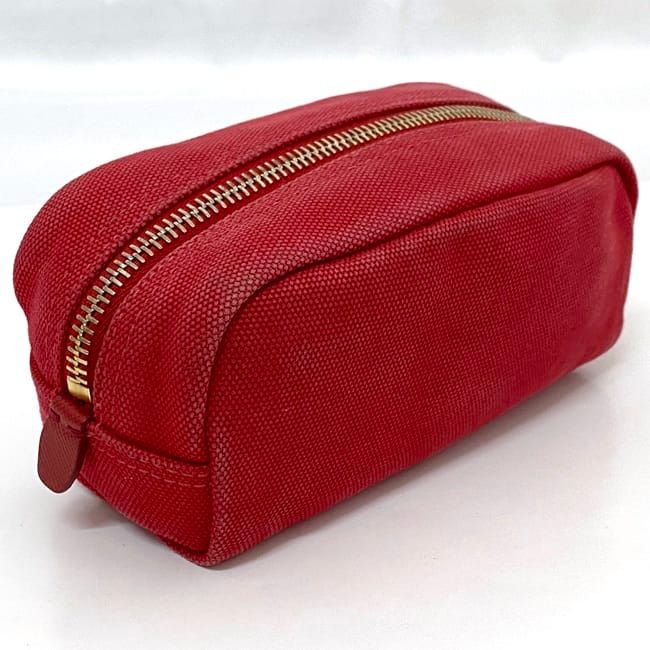 Prada Pouch Red 1 N0175 Small Bag Canvas Leather — view 6