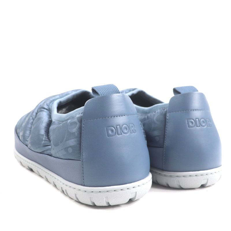 Dior Homme Nylon Leather Oblique Padet Snow Slipper Slip-on Blue Grey 41 — view 3