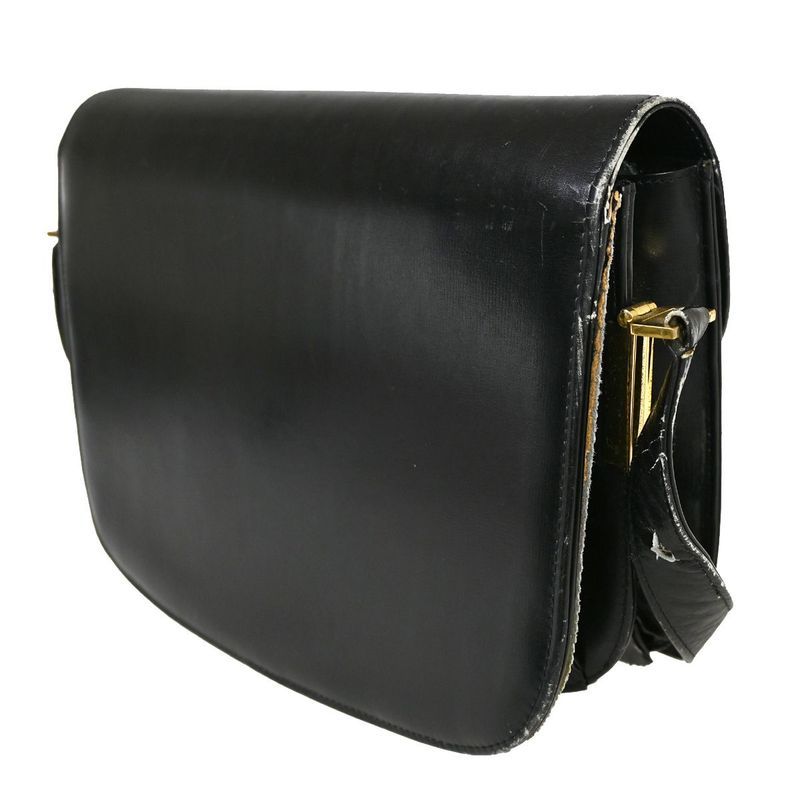 Celine Carriage Shoulder Bag Leather Black 67 Fa291 — view 4