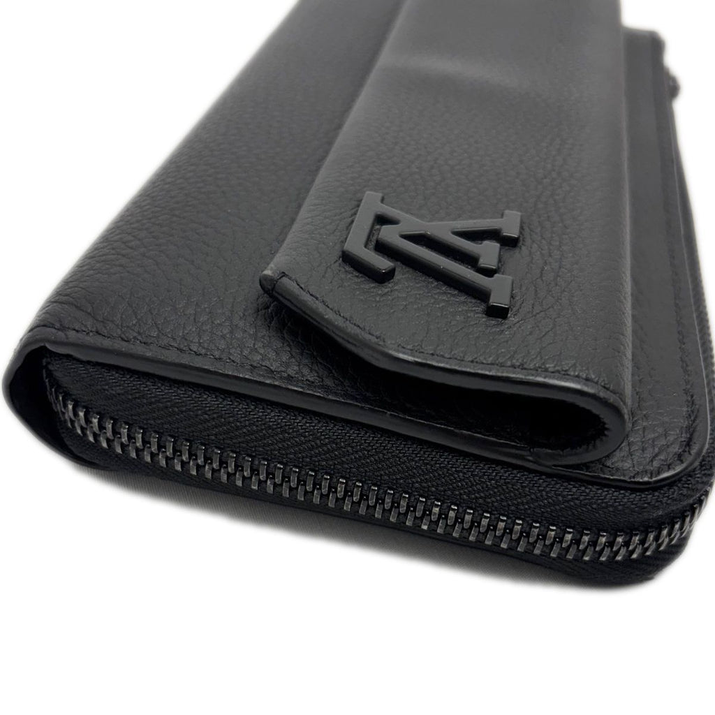 Louis Vuitton Wallet Aerogram Zippy Leather Black — view 9
