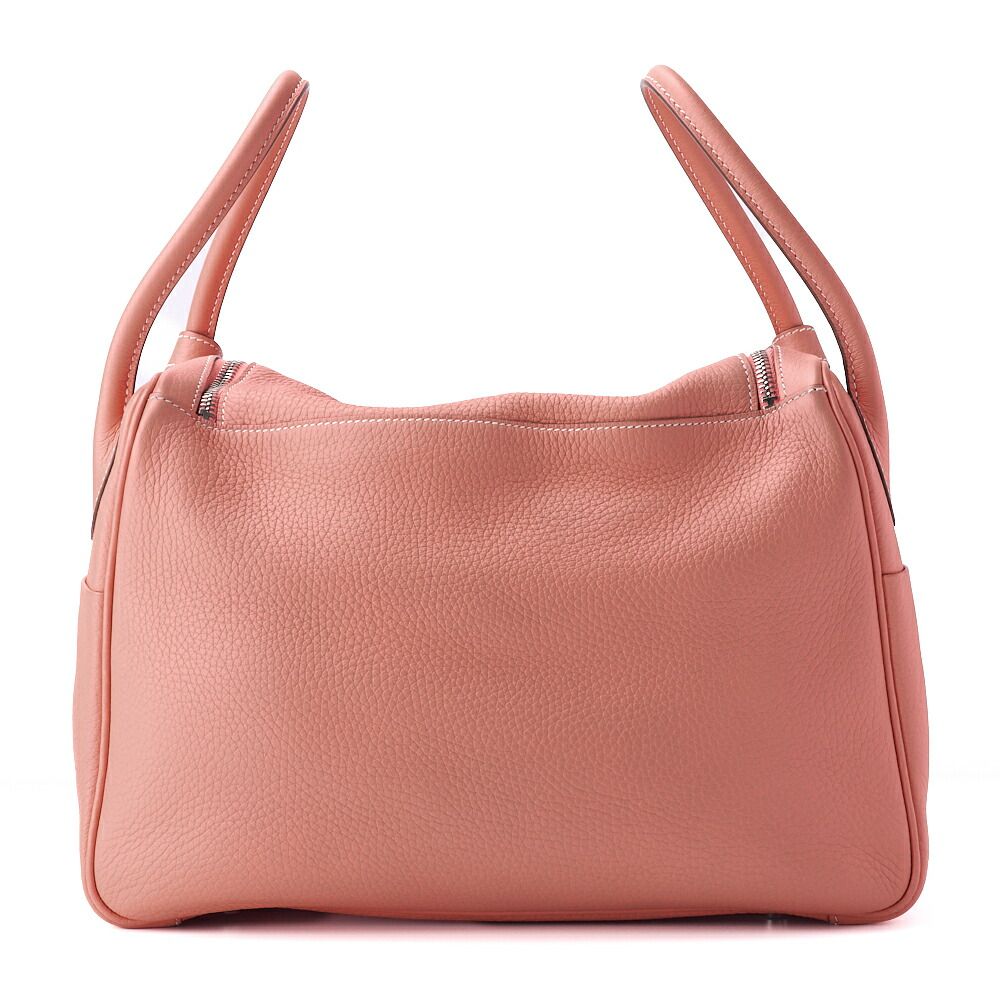Hermes Lindy 34 Shoulder Bag Taurillon Clemence Crevette Silver — view 4