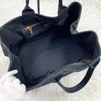 Prada Large Canapa GM Tote Bag Black — view 3