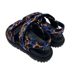 Christian Dioract Sandals Shoes Leather Black Multicolor Logo Velcro Strap — view 4